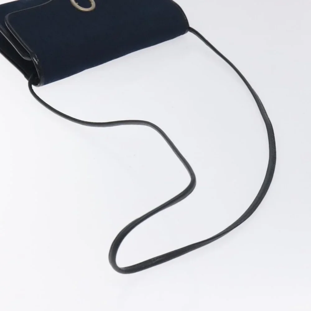 Authentic Christian Dior Trotter Canvas Shoulder Bag Navy - Picture 14 of 16